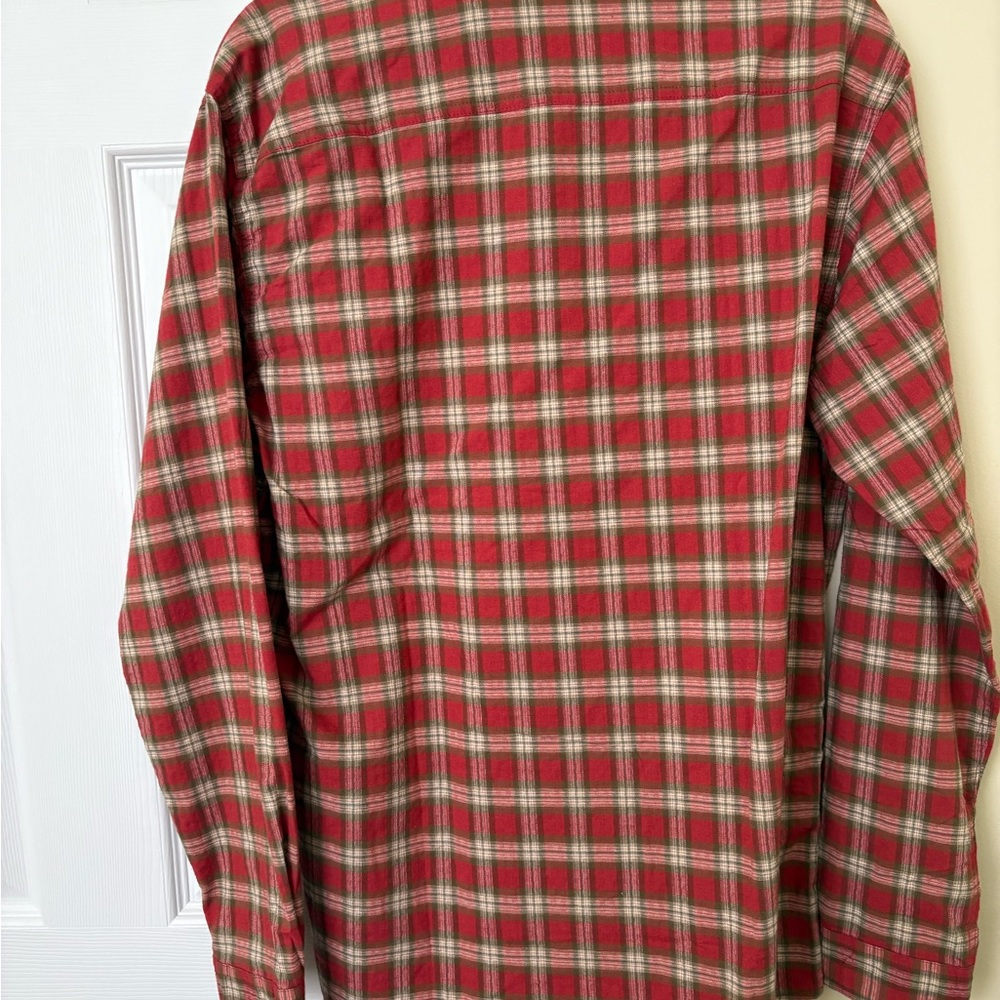 Orvis Flat Creek Organic Plaid Men's Shirt. Medium. Red/white NWT - Picture 7 of 8